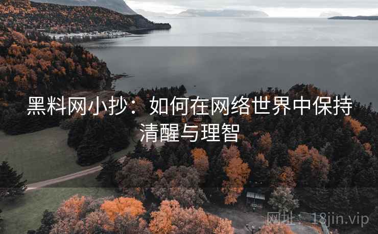 黑料网小抄：如何在网络世界中保持清醒与理智