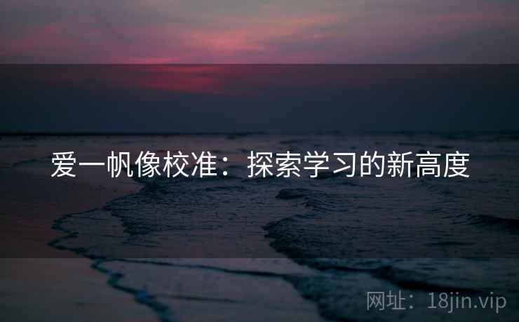 爱一帆像校准：探索学习的新高度